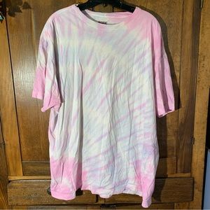 PINK Oversized Tie Dye Tee